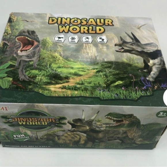 Dinosaur Toys Realistic Jurassic Dinosaurs Figures with Play Mat - Picture 5 of 5